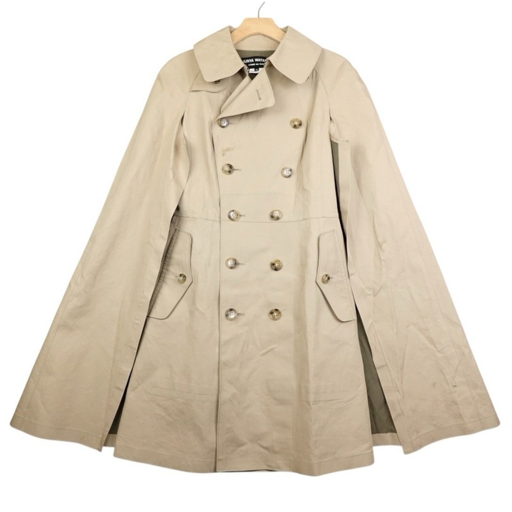 Junya Watanabe Sleeveless Trench Coat Comme des Garcons Womens M Beige Stains